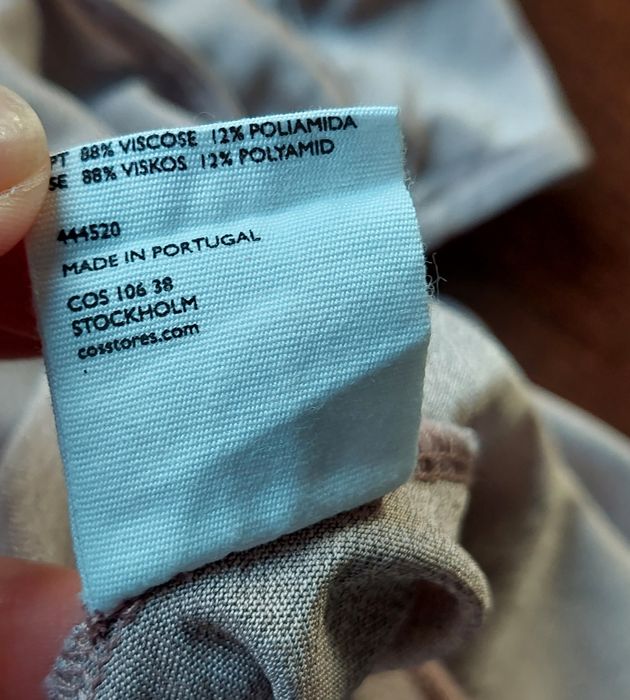 COS r.XS liliowa / brudnoróżowa bluzka / tunika