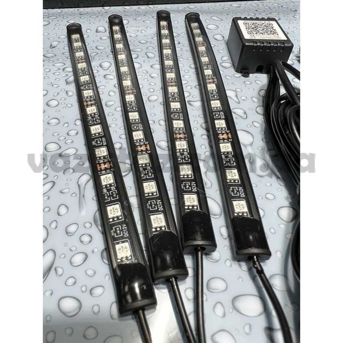 Светодиодная подсветка салона (ног) в авто RGB от USB / прикуривателя
