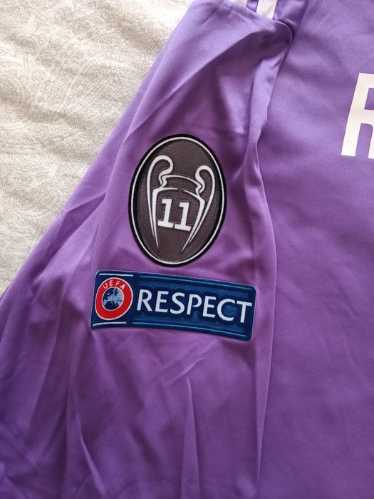 Camisola Retro do Real Madrid alternativa de manga comprida da final da liga dos campeões da época 16/17