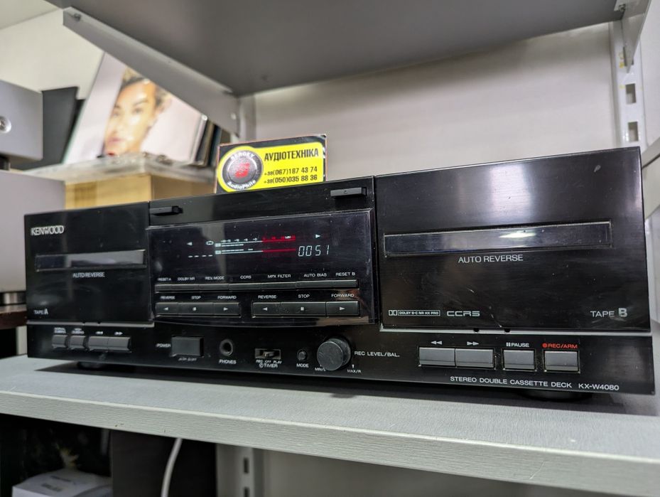 Kenwood KX-W4080. Stereo Cassette Deck. Dolby B/C. Вес 5 кг