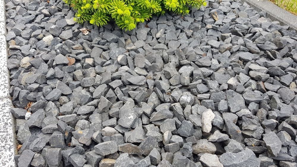 GRYS BAZALTOWY, kamień ozdobny, ciemny - GRAFIT 16-22MM, 25 kg