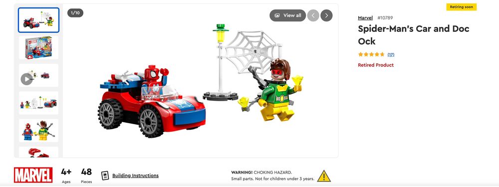 LEGO® Marvel 10789 Spider-Man and Doctor Octopus' Car