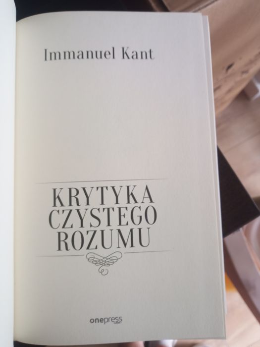 Krytyka czystego rozumu. Kant. Nowa