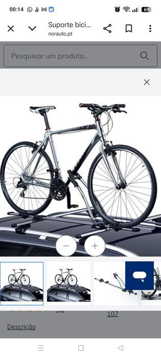 Vendo 3 suportes de bicicletas para tejadilho THULE Freeride  532