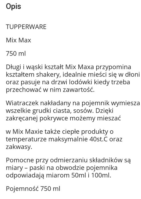 Shaker mix max taperwary