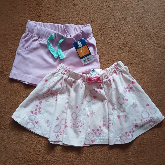 Zestaw komplet spodenki i spódniczka 86/92 nowe