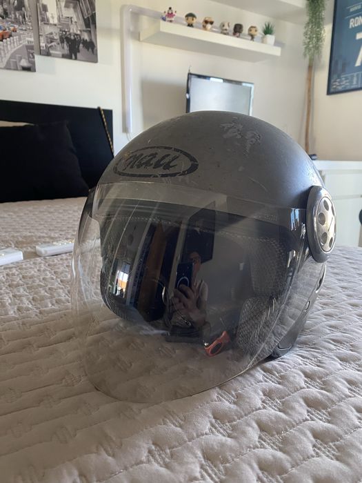 Capacete jet Nau totalmente funcional