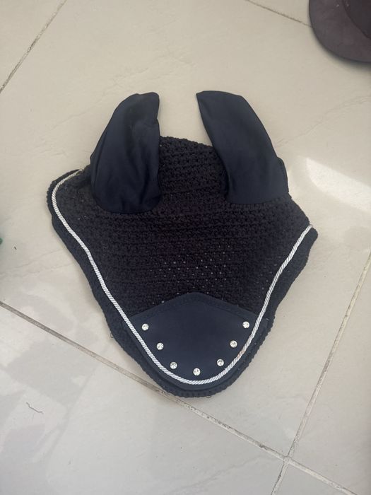 Nauszniki granat full z krysztalkami