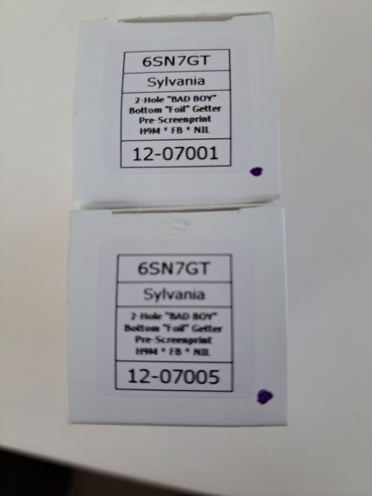 Para lamp 6SN7GT Sylvania Bad Boy 2 hole