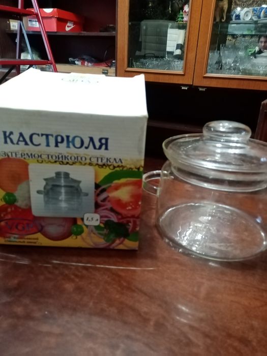 Кастрюля из термостойкого стекла