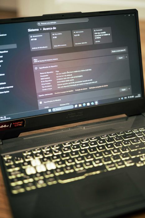 VENDO Portátil Gaming TUF