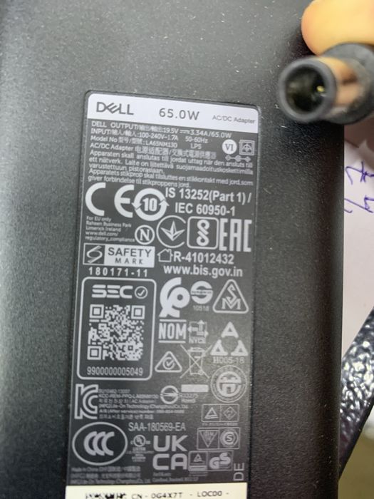 Оригинальный блок питания Dell 19.5V 3.34A 65W 7.0*5.0 pin