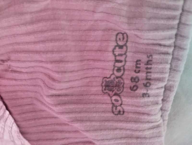 Czapka little flower z uszami i na uszy so cute r. 68 cm 3-6 MSC.