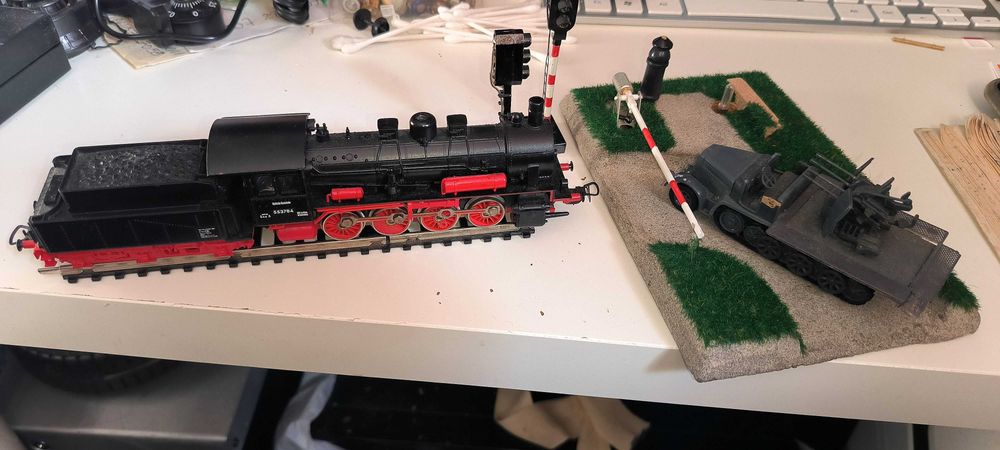 Lokomotywa z Tendrem BR 55 Deutsche Bahn  Piko-HO stan idealny