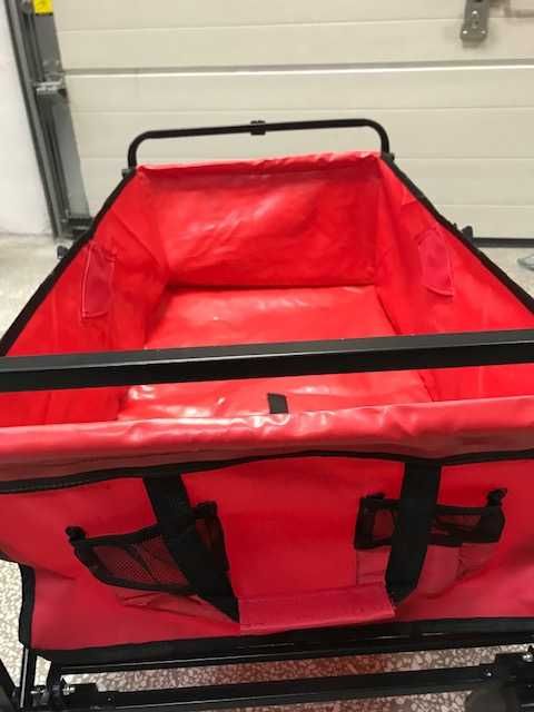 Wózek transportowy plażowy ogrodowy pompowane koła DMS BW04 czerwony