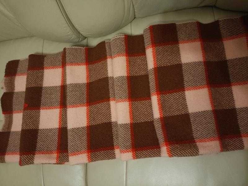 Вовняний шарф-палантін Acne Studios у клітинку (brown/pink/orange)