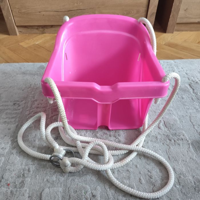 Huśtawka dla dzieci do powieszenia różowa