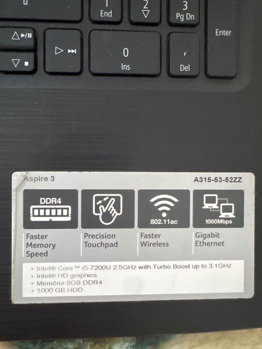 Notebook acer Aspire 3449236581913743361