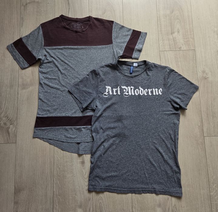 Komplet dwóch koszulek t-shirt Pull&Bear H&M rozmiar XS