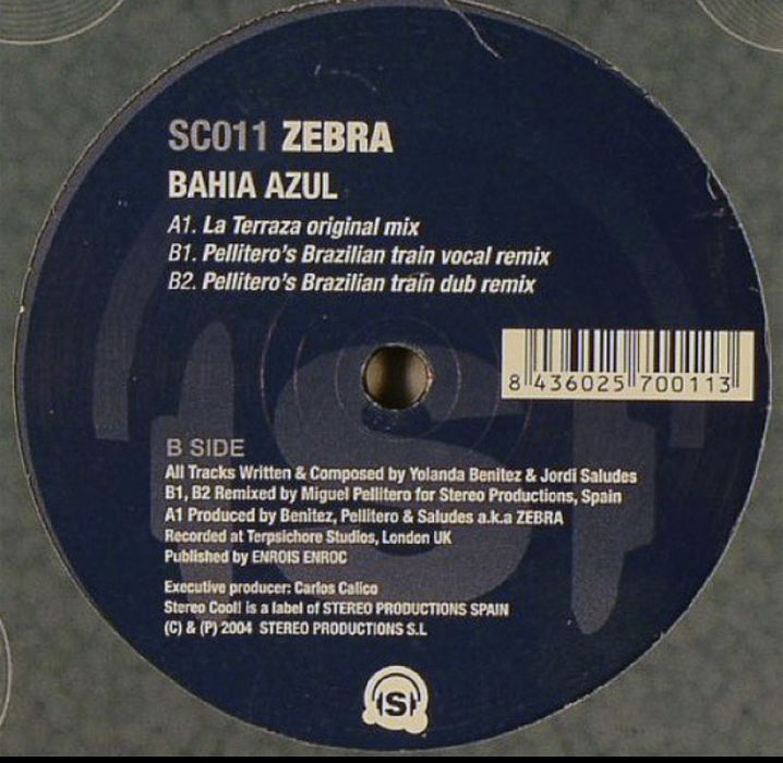 Vinil - Zebra - Bahia Azul