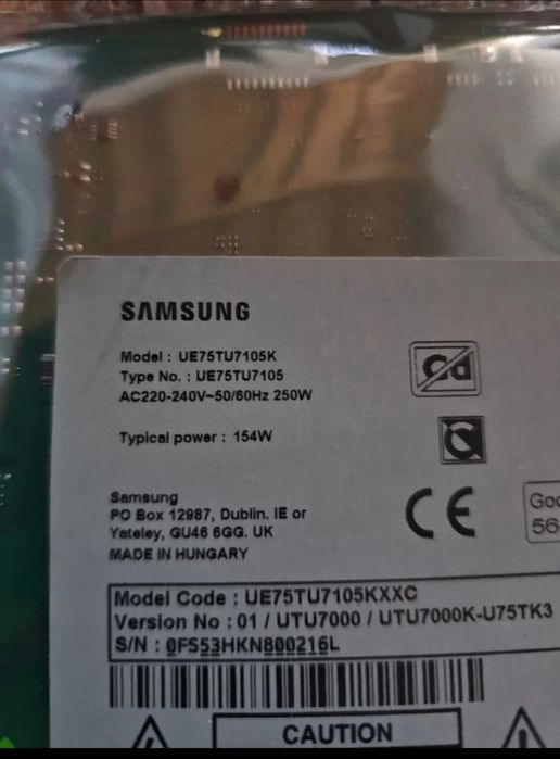 Placas TV Samsung UE75TU7105K