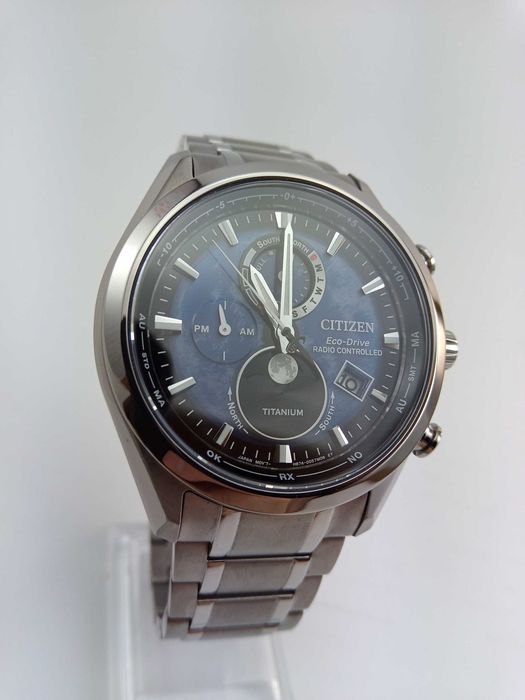 Титановый лунник Citizen EcoDrive BY1010-57L радиосигнал вечник сапфир