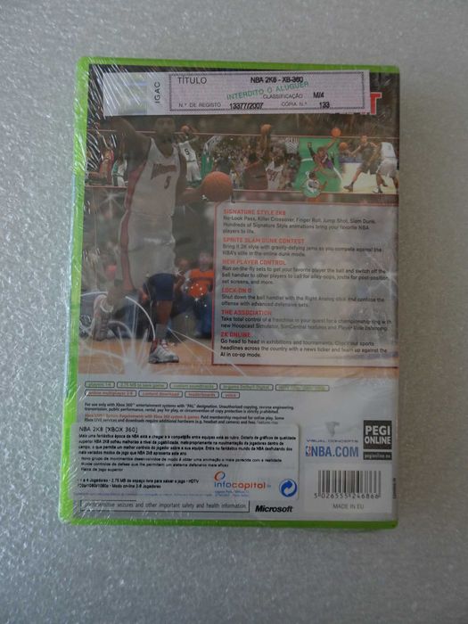 Jogo X-Box NBA 2K8 (selado)