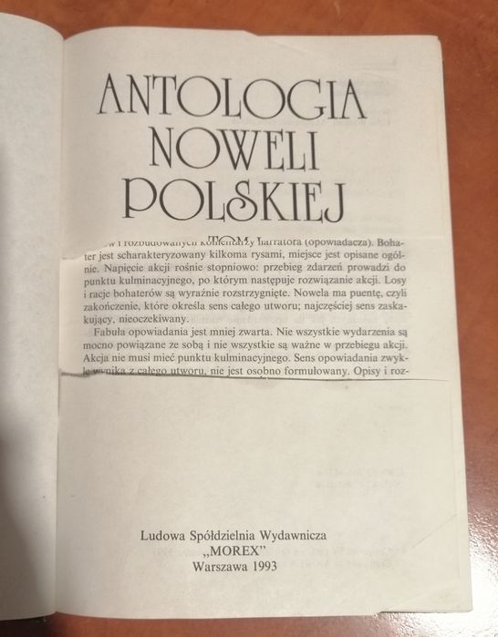 Antologia noweli polskiej. Lektury