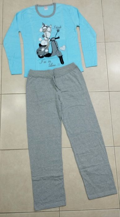 Pijama Cinza e Azul Novo