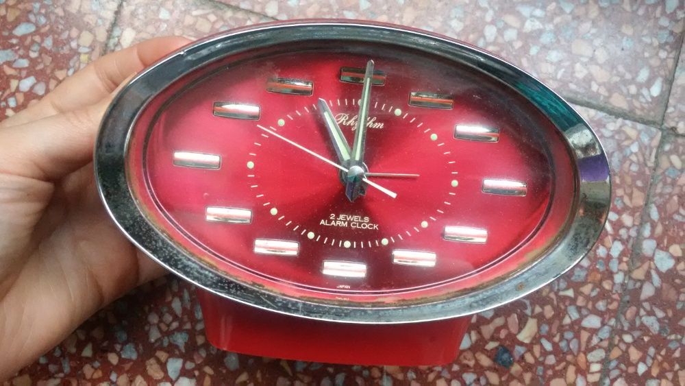 Relógio/Despertador Rhythm antigo anos 60 Made in Japan