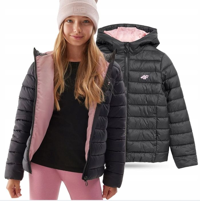4F kurtka dziewczęca puchowa 128