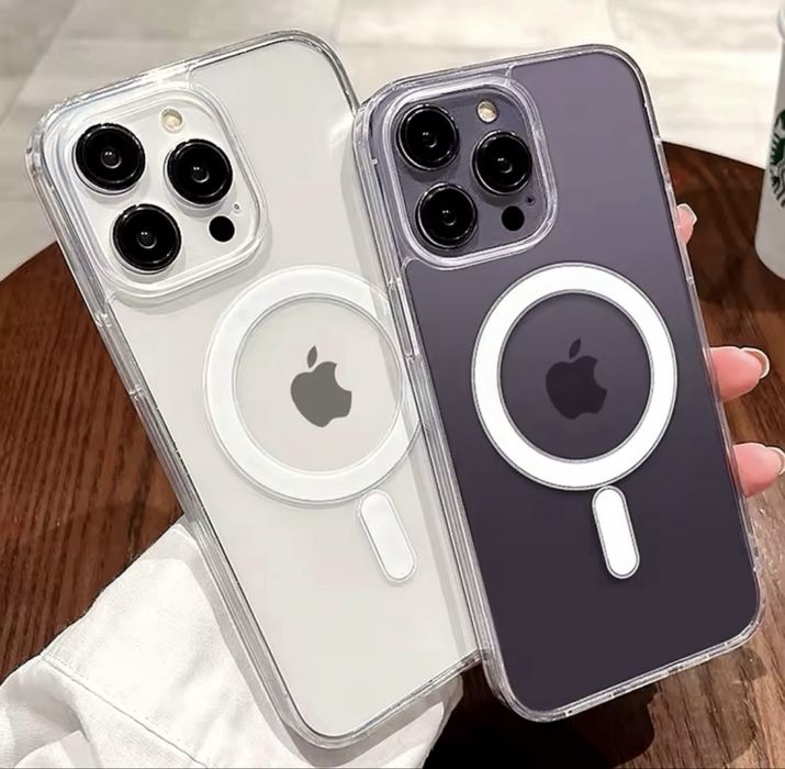 Прозорий чохол Айфон силіконовий чехол MagSafe iPhone 10-17 (Pro, Max)