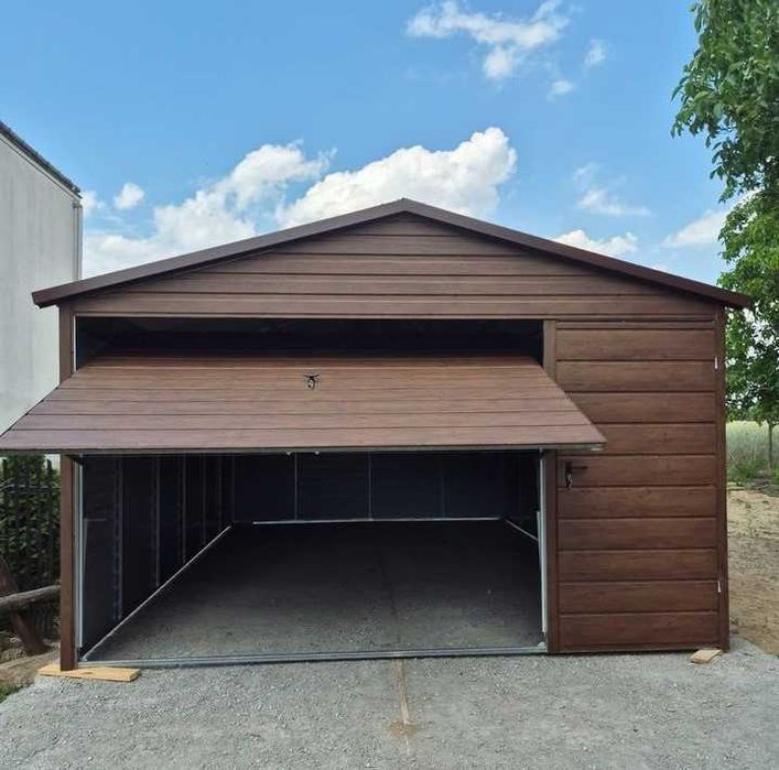 Blaszak Garaż blaszany 6mx5m PREMIUM dostawa w całej Polsce Montaż Gratis Garaże blaszane 6x5 6x6 7x5 7x6 8x5 8x6 Producent