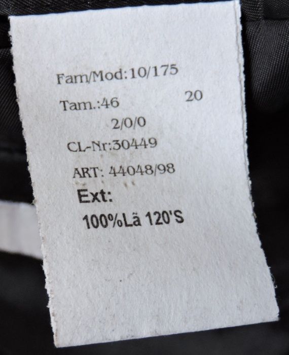 Fato homem meia estação Saroni Uomo Super 100