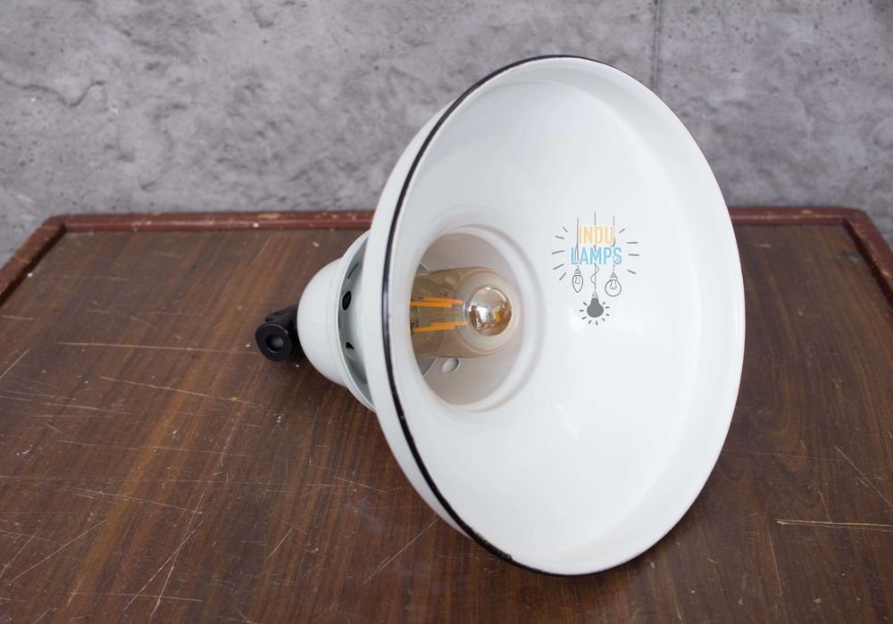 Lampa emaliowana LOFT przemysłowa fabryczna