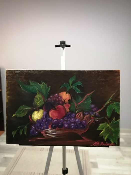 Pintura a óleo sobre tela Vase with Fruit
