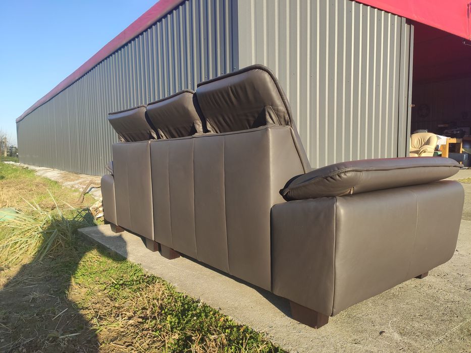 Narożnik skórzany/rogówka/ wypoczynek-skóra naturalna! Nowoczesny!