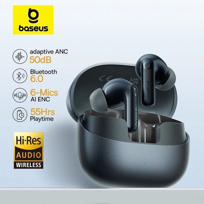 Бездротові Навушники Baseus EP10 і EP10 Pro ANC, Bluetooth 6.0 50 дБ,