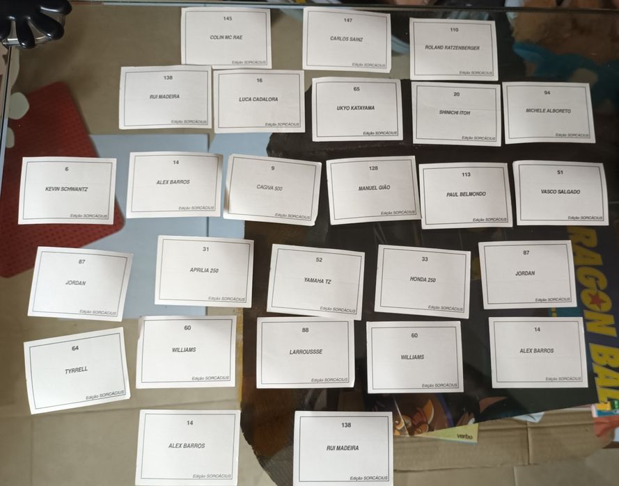 Cromos Pilotos e Máquinas Edição Sorcácius