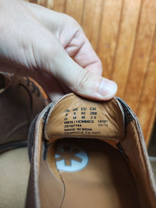 CLARKS Exton Walk Розмір 42 26,5см Туфлі чоловічі Оригінал Шкіра