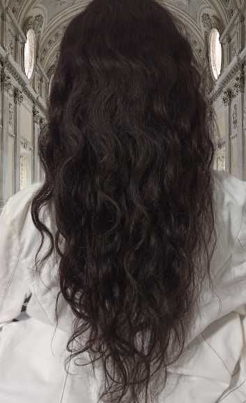 Długa peruka naturalna Fiona mono lace  by Nessaja -black