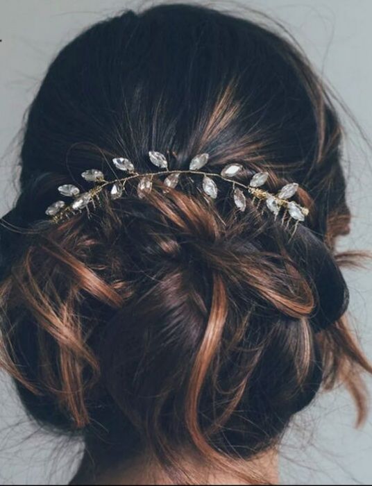 Kryształowy grzebyk ślubny do włosów MUNA wpinka ozdoba stroik kok