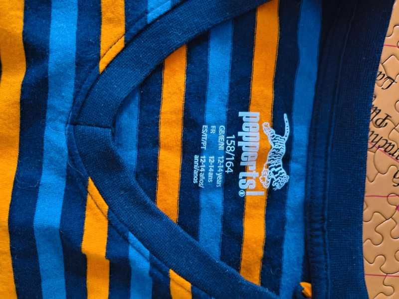 Bluzka bawełniana t-shirt paski pepperts r.158-164