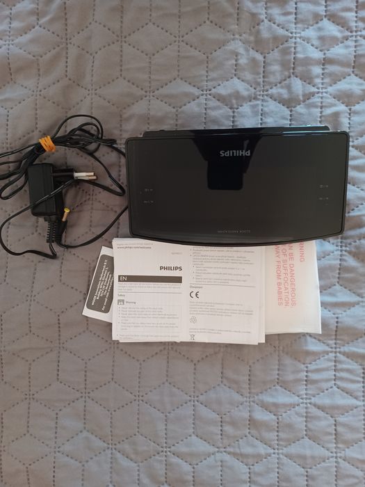 Despertador Digital Philips com Rádio FM — Como Novo + Caixa