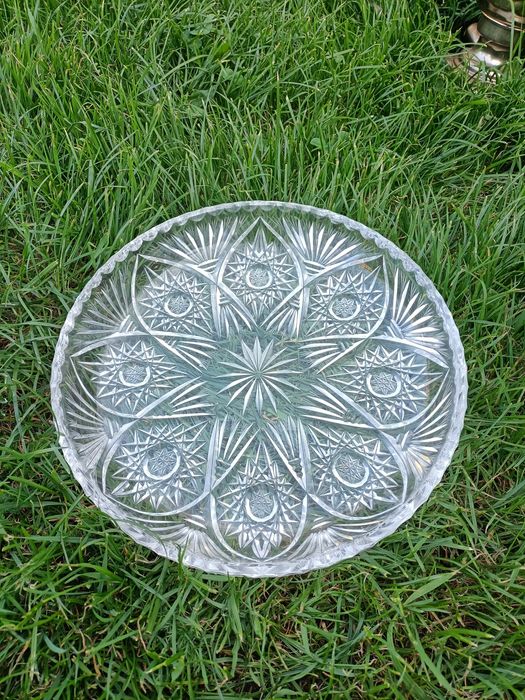 Talerz kryształowy duży