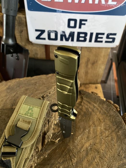 Navalha faca baioneta com estojo sobrevivencia militar