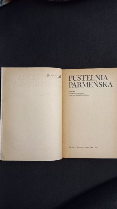 "Pustynia Parmeńska" Stendhal