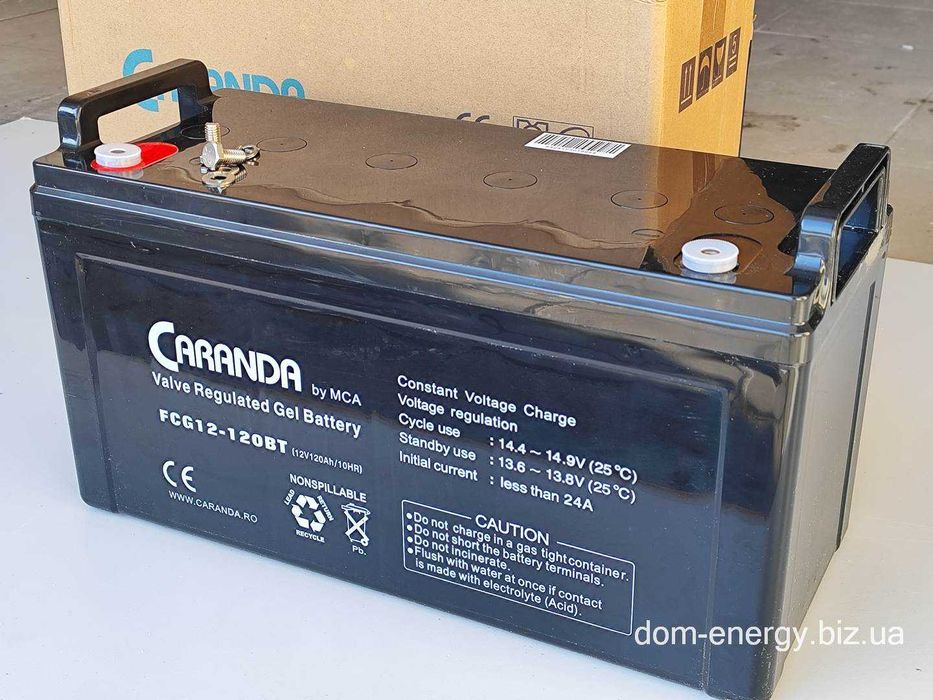 Аккумулятор 120Ач Ah A MCA 12V В гелевый Акумулятор котла ИБП ДБЖ АКБ