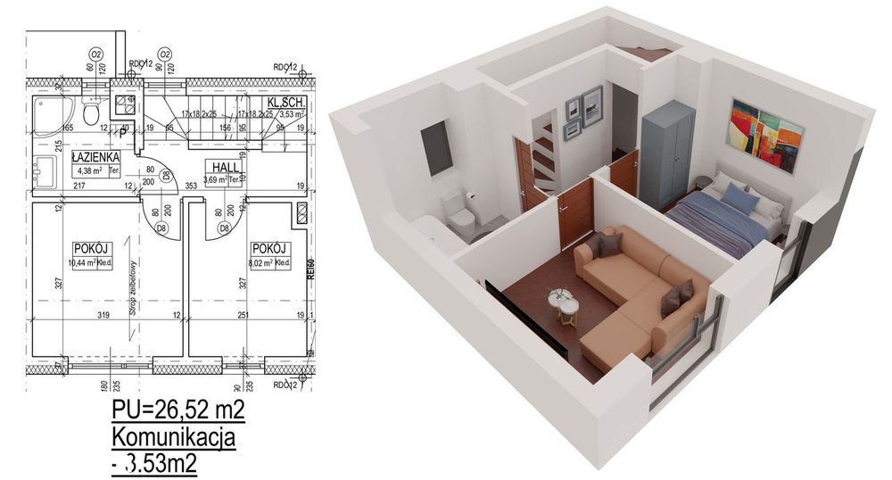 80m2 +ogródek WAWA WAWER 0czynsz panele foto rekuperator