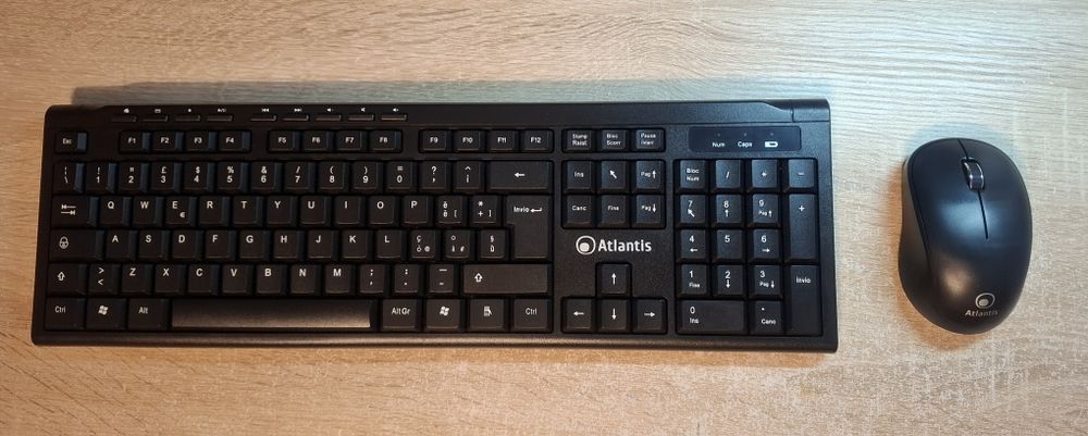 Klawiatura + mysz bezprzewodowa Combo czarny zestaw Atlantis